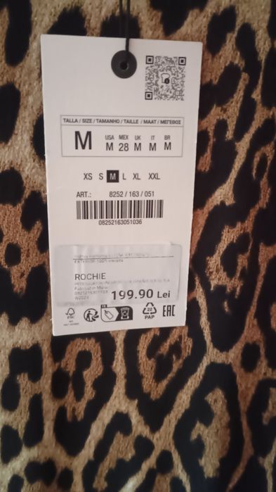 Rochie Zara,vâscoză,nou cu eticheta,