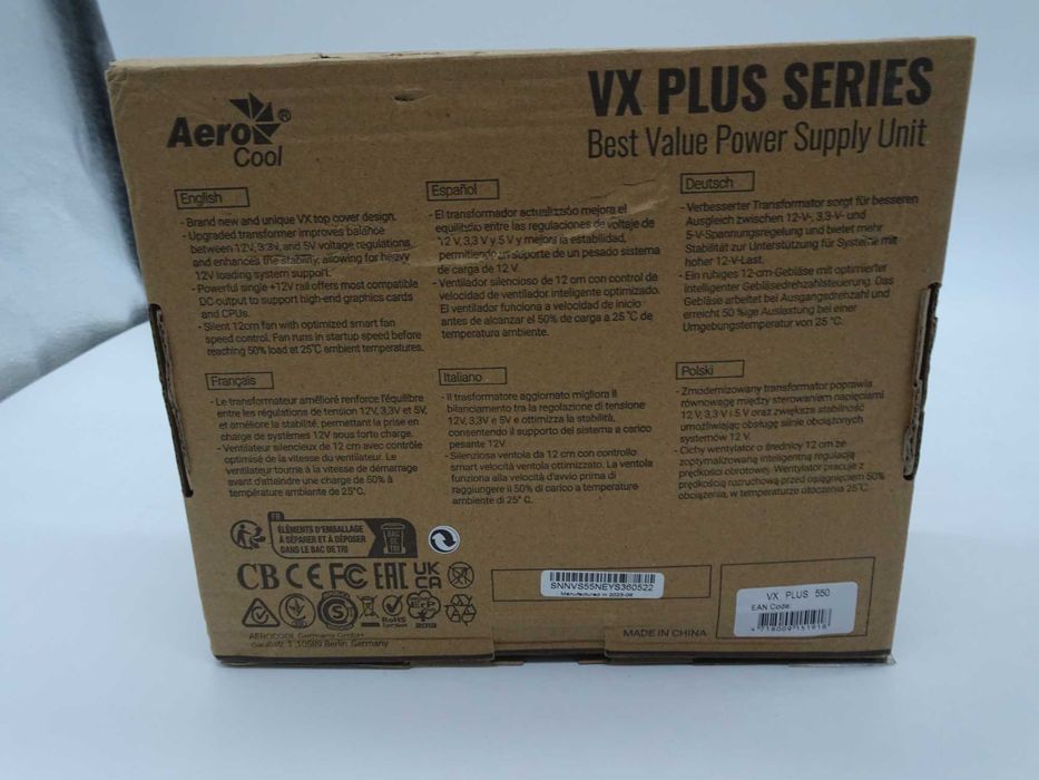 Sursă PC AeroCool VX Plus Series 550W