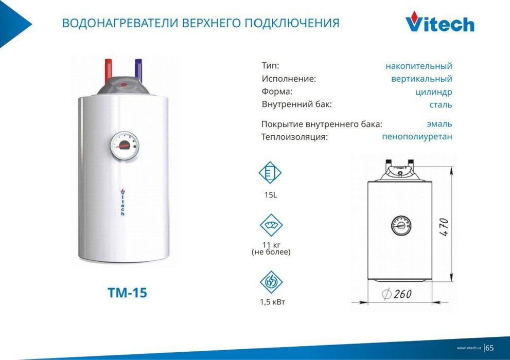 Электрические водонагреватели