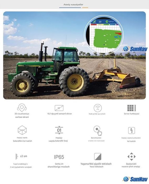 Янги SunNav AG150 — Ер текислашда аниқлик, самарадорлик ва ишончлилик!