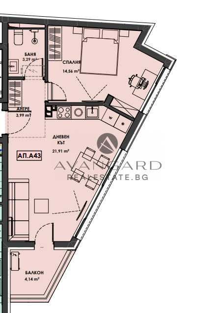 Продава се Двустаен апартамент в Пловдив, Христо Смирненски - 72 кв.м за 1188 €/кв.м - Снимка #2