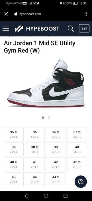 Air Jordan 1 Mid SE Utility Black/White-Gym Red originali (nike)