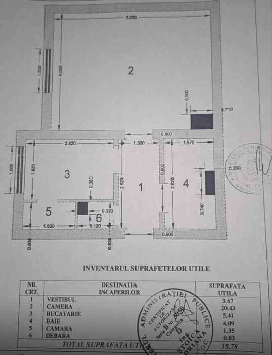 Vand apartament cu o camera 36 mp utili Otopeni str Ghioceilor