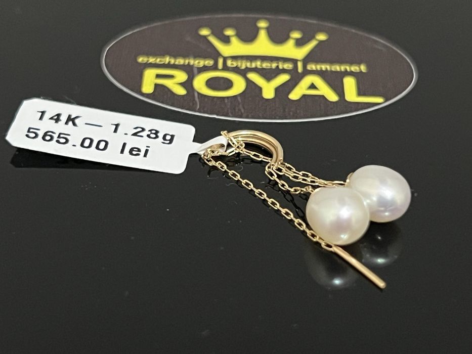 Bijuteria Royal CB : Cercei dama aur 14K  1,23 grame