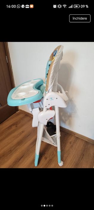 Scaun de masa copii Lorelli Yam Yam, reglabil si pliabil, stare foarte buna