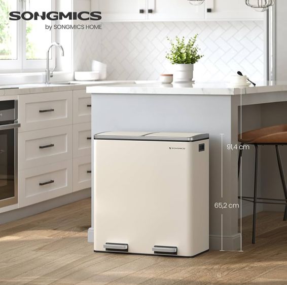 Двоен кош за боклук 60 литра