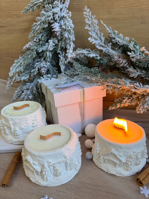 Коледни соеви свещи