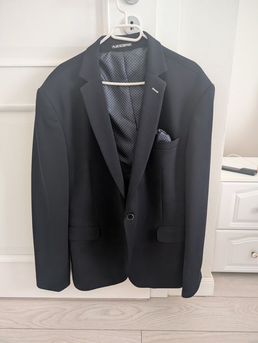 Sacou barbati Exclusive Plus albastru si negru XL