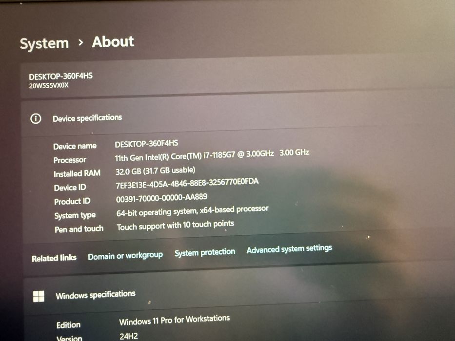 Laptop Lenovo ThinkPad T15 Gen2i i7 32gb 512ssd Nvidia Touchscreen