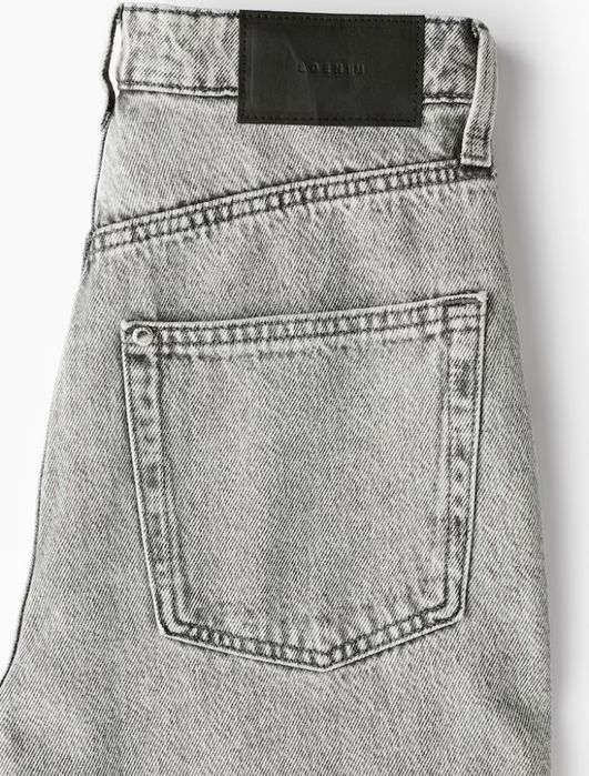 Сиви дънки с висока талия и широк крачол H&M