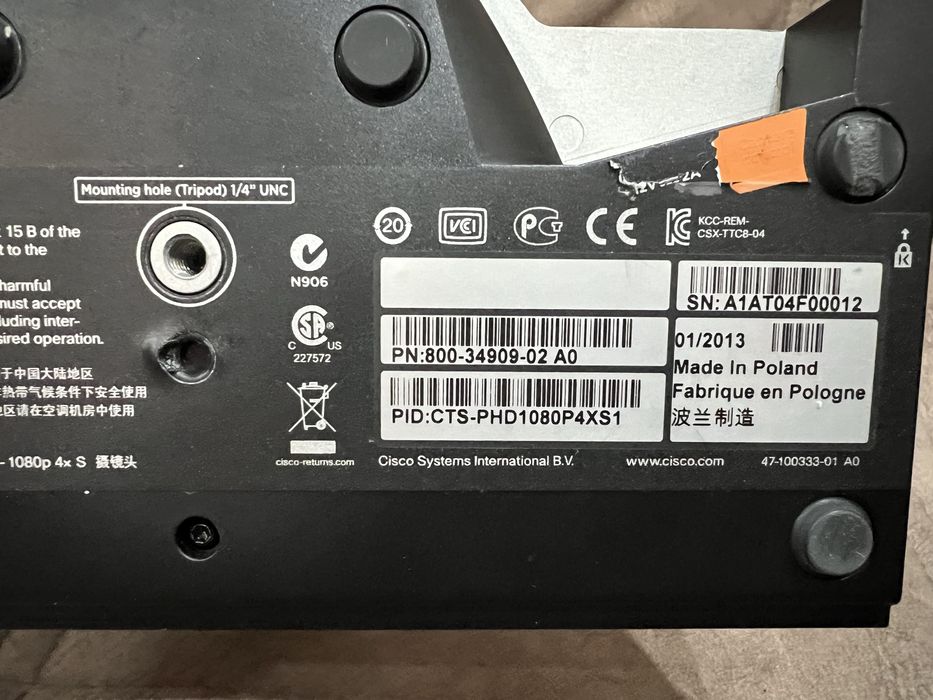 Камера Cisco Tandberg PrecisionHD 1080p TTC8-04