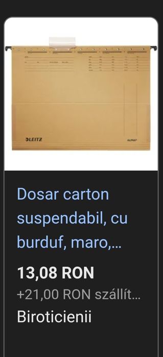 Dosar suspendabil Leitz Alpha,cu burduf,natur