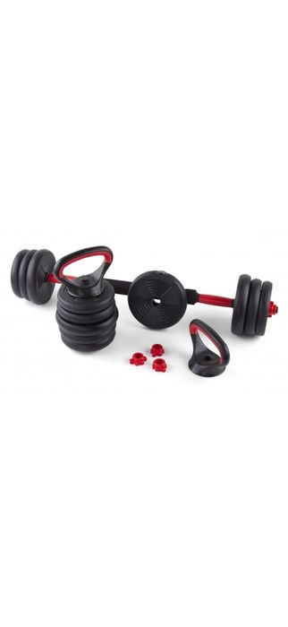 Set Gantera reglabila kettlebell FitTronic 6 in 1 de 40 kg, cu o multitudine de combinatii posibile
