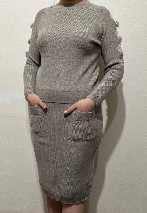 Вязанная юбка кофта