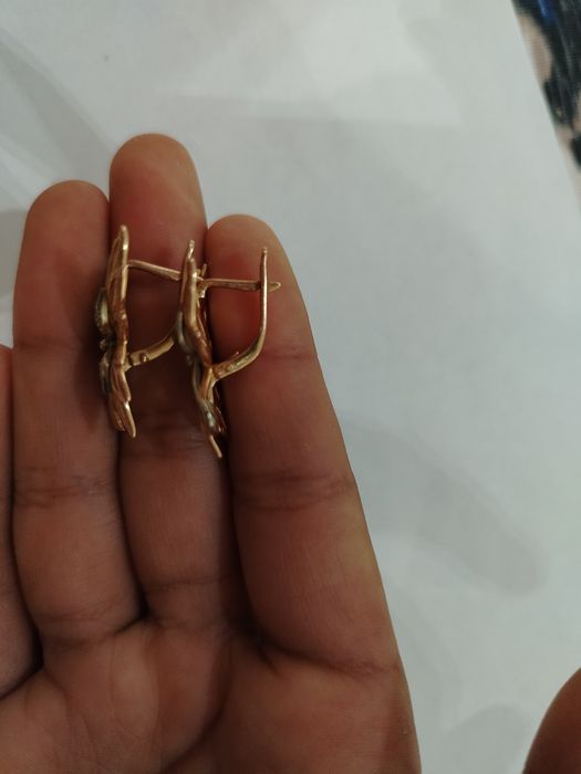 Кленовый лист, серьги СССР 583