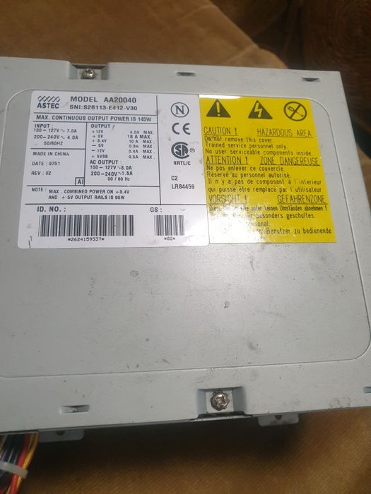 Захранване  Astec AA20040 s26113-e412-v30