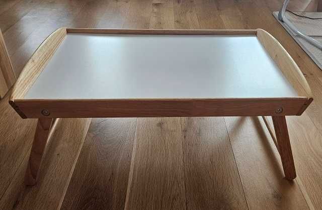 Масичка табла за хранене сервиране в легло масивно дърво Дъб