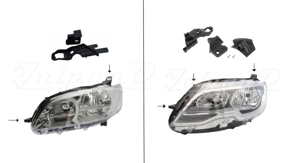 Щипки (водачи, крепежи) за закрепване на фар за PEUGEOT 301