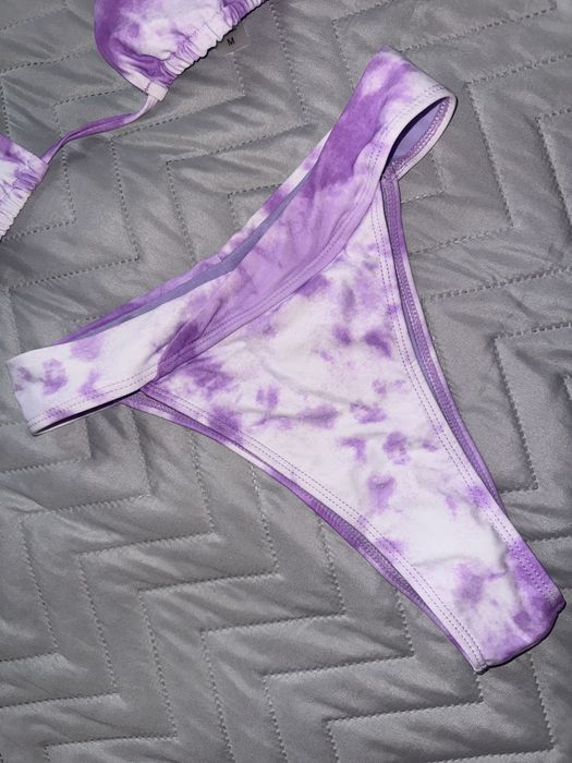 Чисто нов дамски бански от две части (Tie-Dye / лилав)