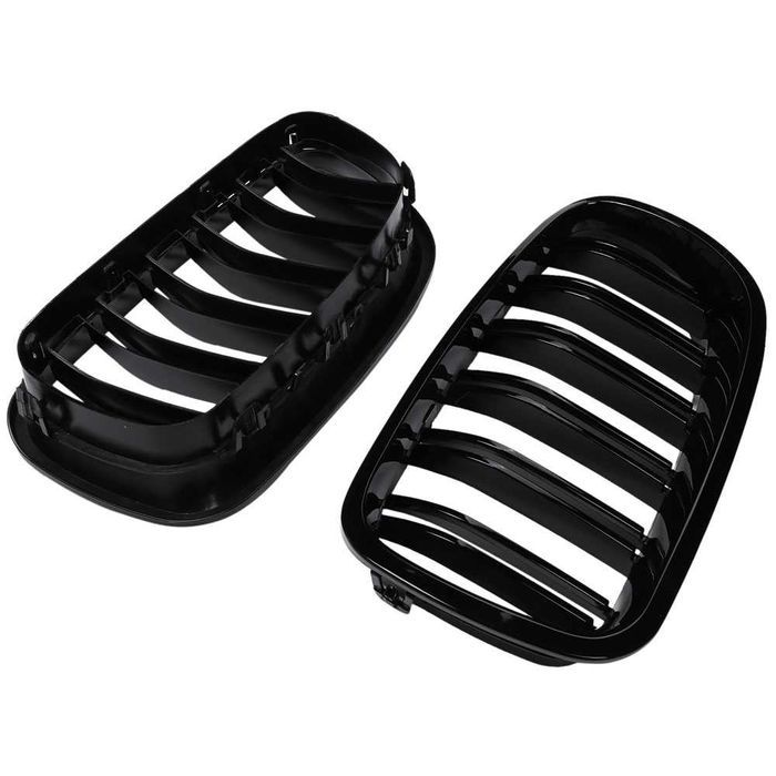 Set 2 grile negre M BMW Seria 5 F10 F11 2009-2017 negru lucios