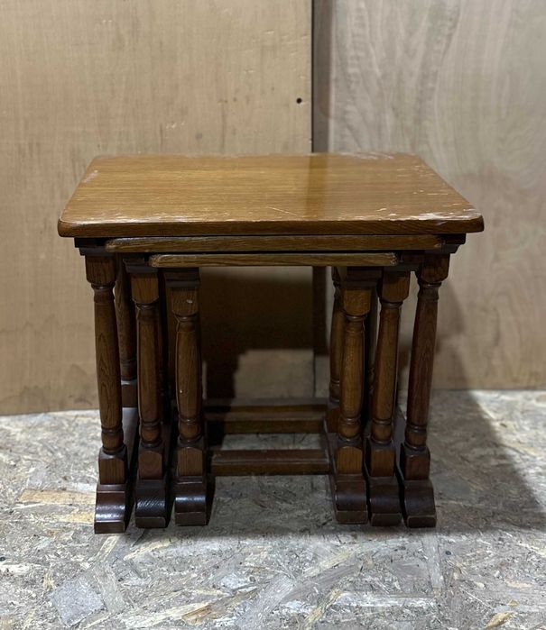 Set 3 Masute Vintage din Lemn; Set 2 Masute Vintage; Scaunel; Taburet