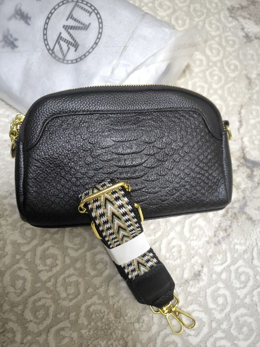 Сумка черная натуральная кожа