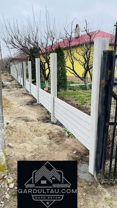 Reduceri garduri plăci prefabricate beton stalpi de gard model Val 3D