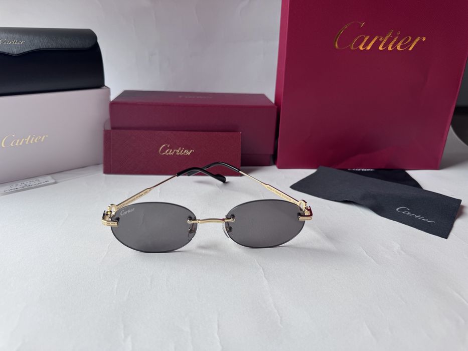 Ochelari de soare Cartier Oval-Rimless CT0579S 145, Noi