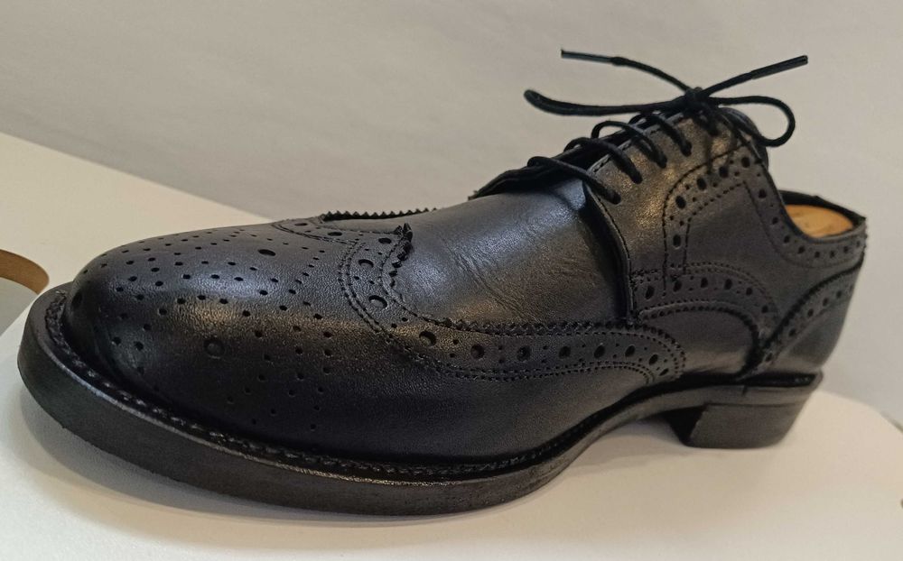 Pantofi derby 40 brogue Lavoratione Artigianale piele naturala moale