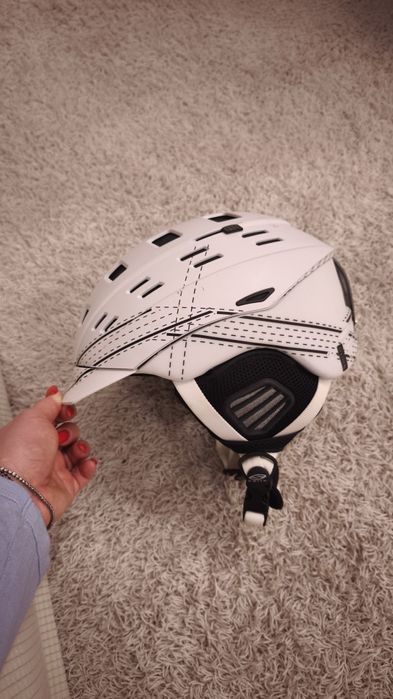 Casca ski Smith alba