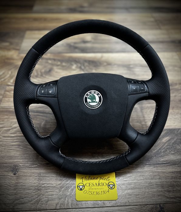 Volan piele naturala Nappa Skoda Octavia 2 Non Facelift 2004-2008