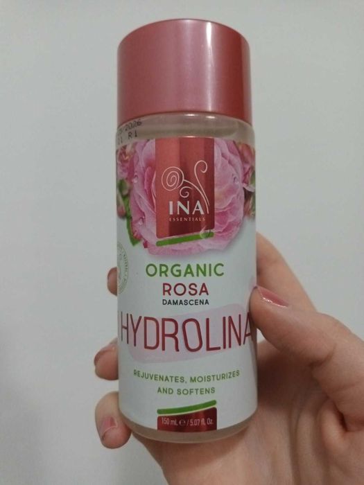 НОВА! Био Розова Вода Hydrolina за изтощена и суха кожа InaEssentials