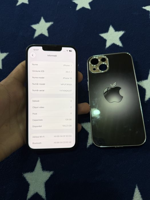 Vand iPhone 14 negru bateria 87%