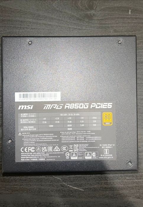 MSI MPG A850G 850w full modulara