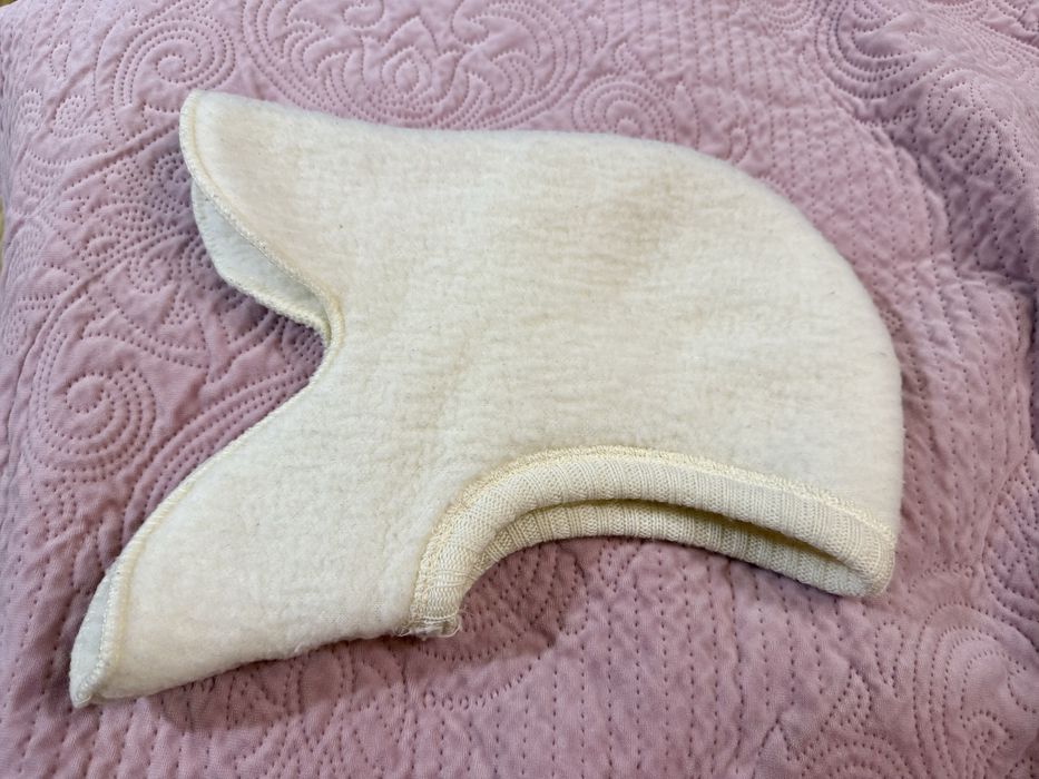 Cagulă dublată Joha fleece lână merinos - Basic White