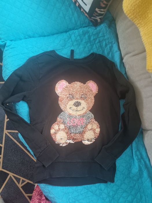 Bluza cu paiete reversibile ursulet