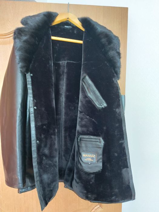 Кожаная меховая куртка 56рр