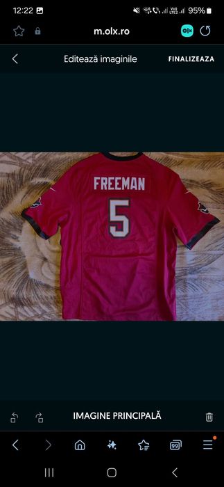 Tricou NFL fotbal America marimea XL 5 Freeman