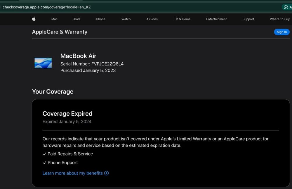 Macbook M1 Air 8/256/87%