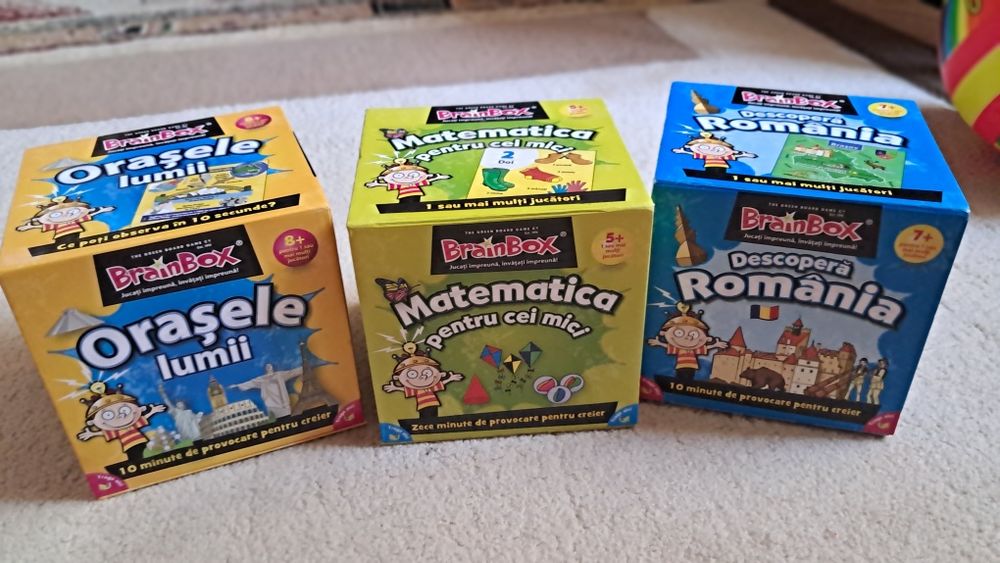 Joc educativ BrainBox – Orașele lumii / Descoperă România / Matematica pentru cei mici