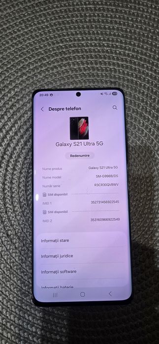Samsung S21   ultra cadou husa  telefon tinut numai in husa