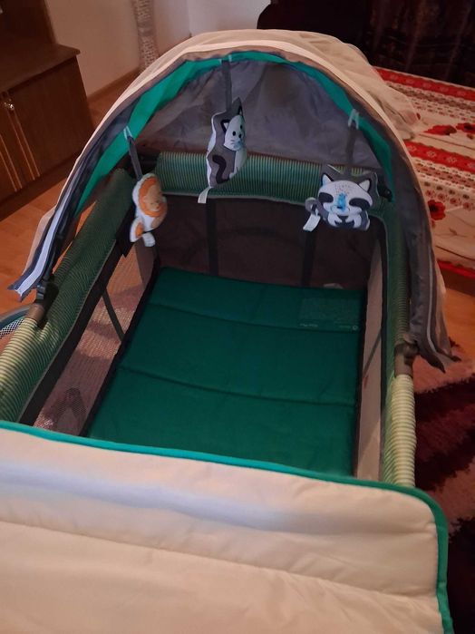 Patut de copii 2 nivele pliabil