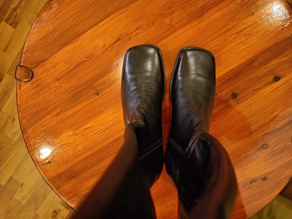 Vand cizme negre dama, din piele naturala