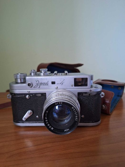 Aparat foto Rangefinder Zorki 4 Obiectiv Jupiter-8 50mm f2 + Toc Piele