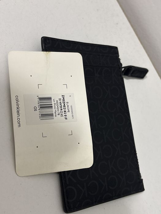Portofel / Card Holder Calvin Klein Original – Model Monogramă Black
