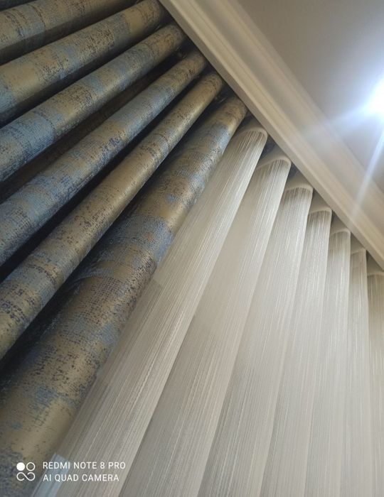 Парда ювиш, дазмоллаш, илиш. Стирка глажка навеска штор занавесок,