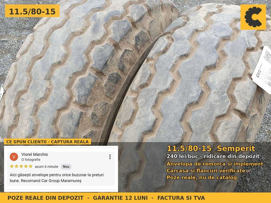 Cauciucuri Anvelope 11.5/80-15.3 11580153 Semperit Remorca SH GARANTIE