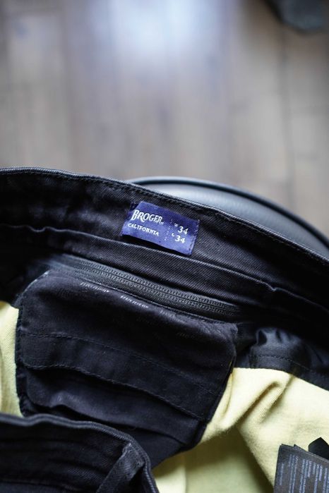 Blugi moto Broger California Washed Black, marimea 34, protecții SAS-TEC, Kevlar