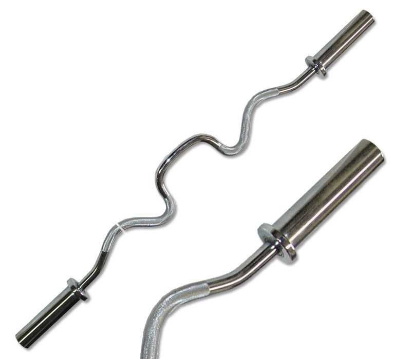 Олимпийски Super SZ Крив Лост, Хром, Двойно Огънат Лост за Бицепс