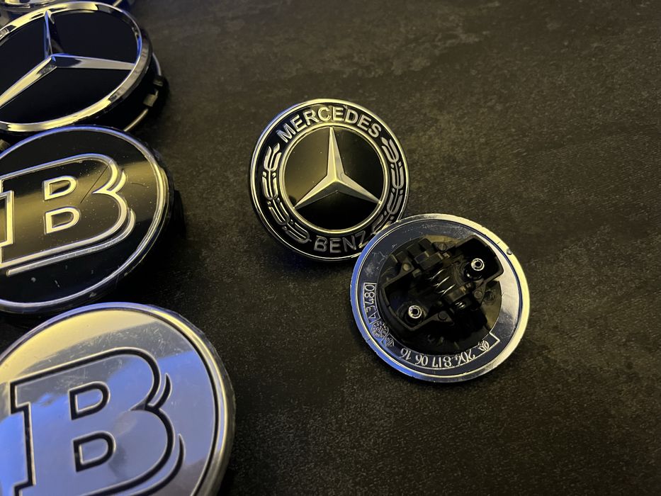 Капачки за джанти мерцедес/mercedes  и емблеми(75мм + 55мм)